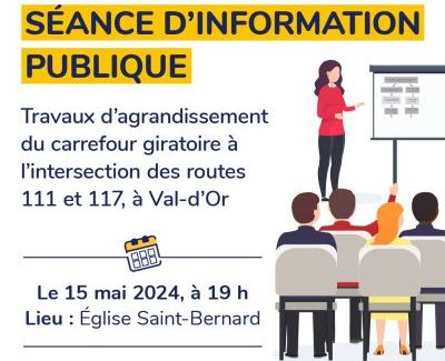 Séance d'information publique | Carrefour giratoire du Sullivan